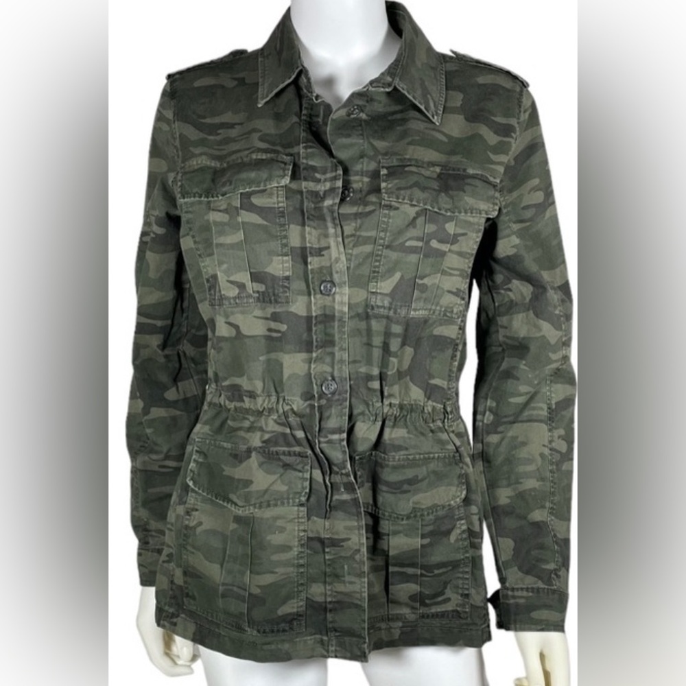 Buffalo by David Britton Military Camo Cotton Jacket M Like New Cinched Waist